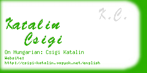 katalin csigi business card